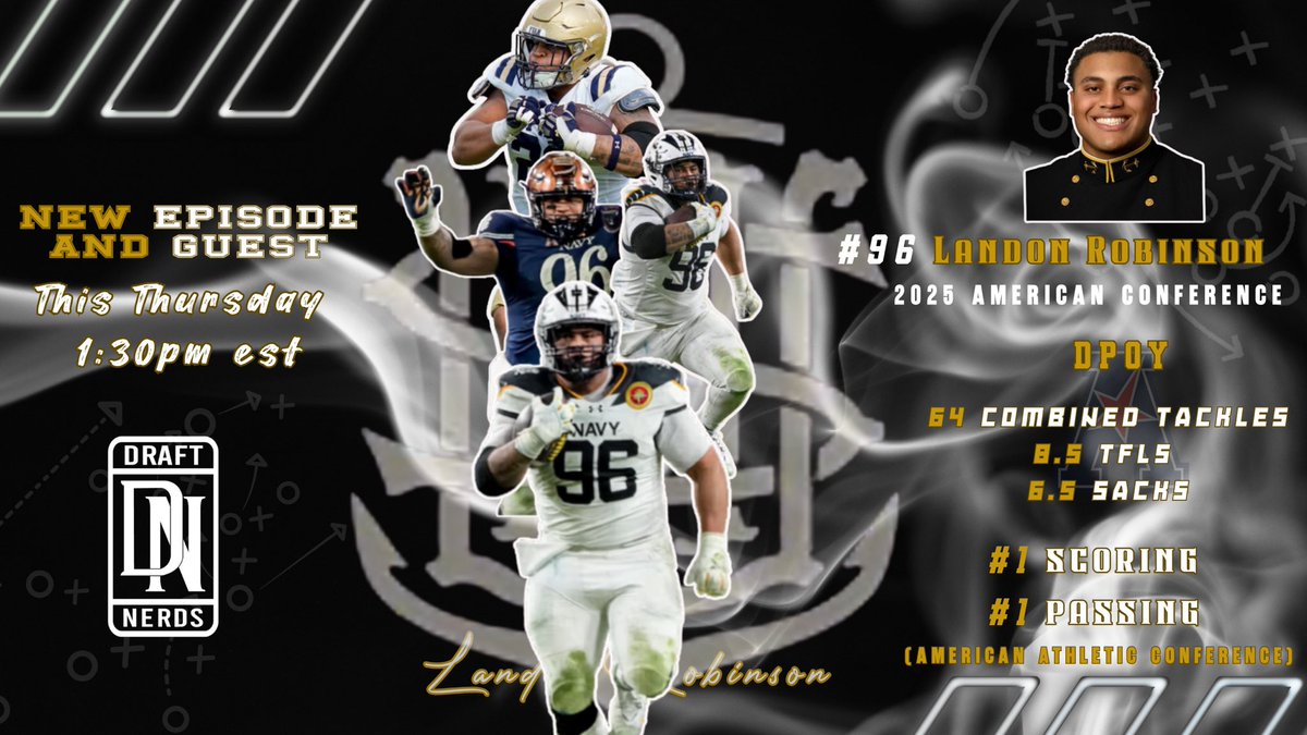 TALKINGBALL1's tweet photo. 🚨 Schedule update! We will be live with @NavyFB DT, @LandonRobinson on Thursday April 2nd @ 1:30pm est. set your notifications 🔔 see you soon! 🤓 https://t.co/IhvoX0GP8q