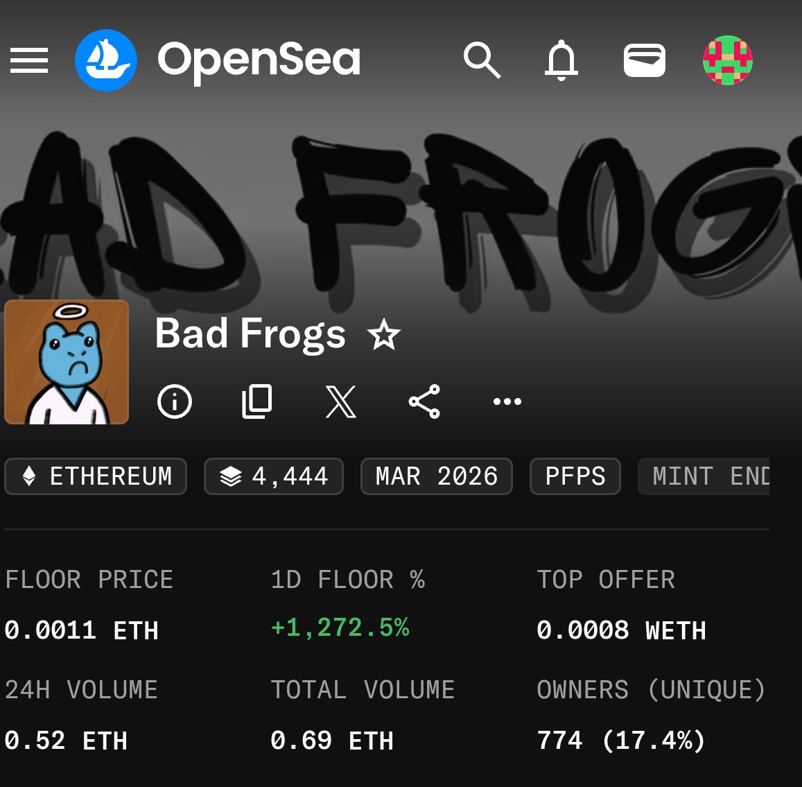 swept some <a href="/BadFrogs1744/">Bad Frogs</a>