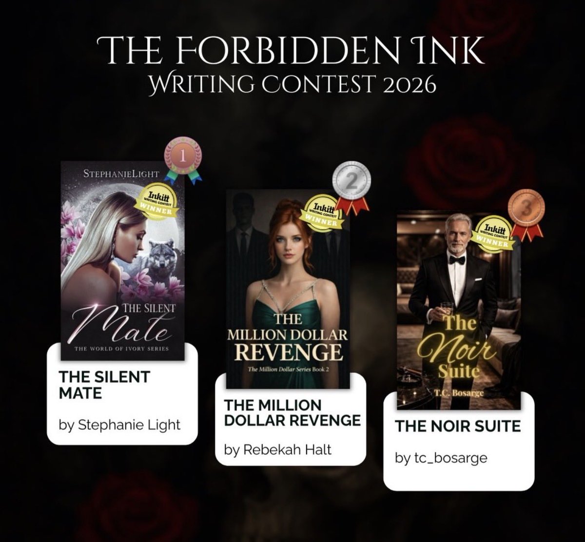 tc_bosarge's tweet photo. Shout out to me and all the other winners!! 🏆 @Inkitt https://t.co/x23Tn4nznS