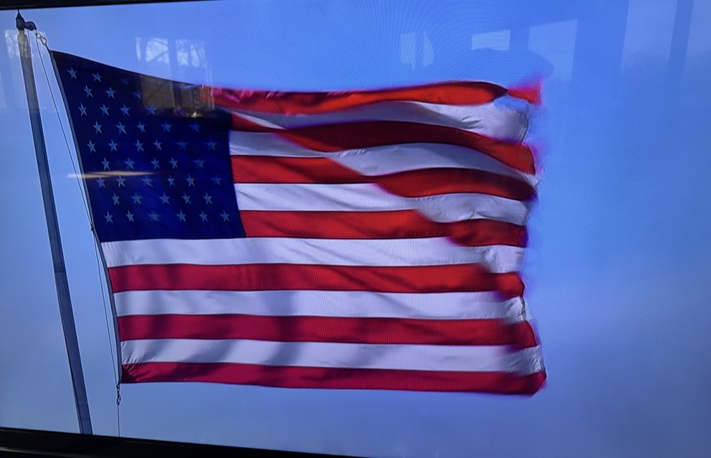 Hey <a href="/MartinsvilleSwy/">Martinsville Speedway</a> AND <a href="/NASCAR/">NASCAR</a> - how about you make sure THE symbol of our nations freedom NOT be shredded up! 
WHAT THE HECK!?!?!?!

AND, NASCAR, if you don’t respect the flag more than this, quit using our Military for your flyovers!