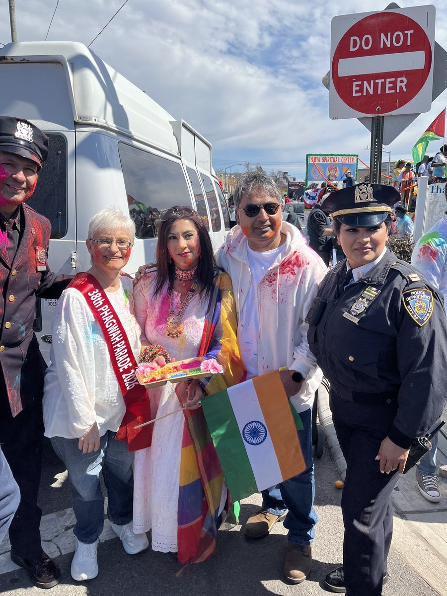 Lynn4NYC's tweet photo. The air was filled with vibrant colors as many Hindu, Sikh, Buddhist &amp; Jain New Yorkers  celebrated Phagwah, a time of new beginnings and the arrival of spring. I got to see a lot of my constituents and a lot of fun was had by all. #Phagwah 
#RichmondHill #District29 https://t.co/LmKX1Fn4qa