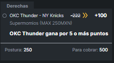MomioBoost's tweet photo. ¿Última del mes?
total apostado $442.31
utilidad con cualquier resultado posible $57.69
El partido empieza en 3:30h 🧐 https://t.co/aGHriLFWIt