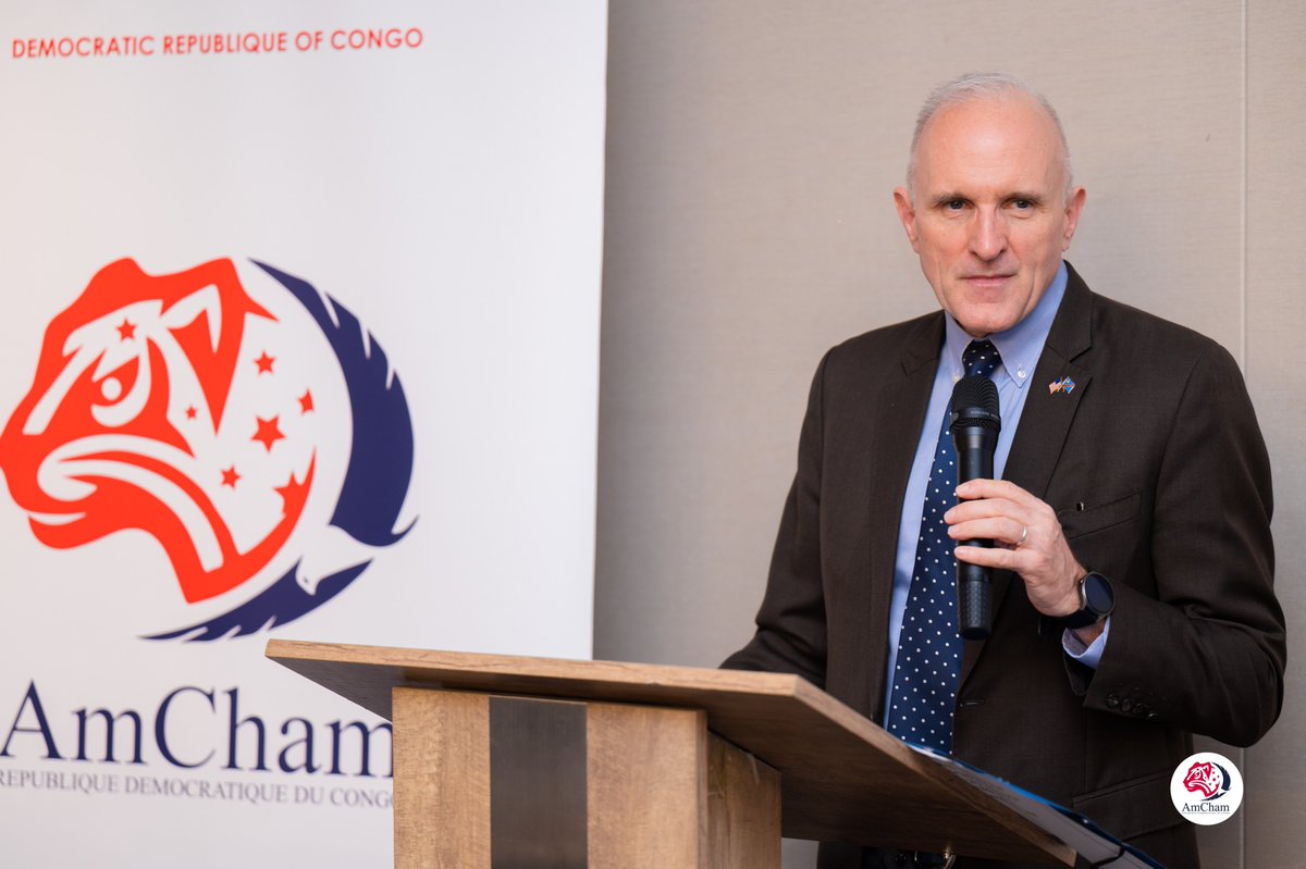 AmChamRdc's tweet photo. The AmCham DRC was delighted to welcome new members during a business breakfast on Friday 27 March, attended by the newly appointed US Chargé d'affaires in DRC. @AmbaRdcongoUsa @USChamberAfrica @USEmbKinshasa @YannSukakumu https://t.co/IAGvM6peGO