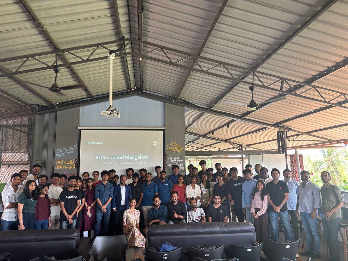 FOSSMangalore's tweet photo. Our 10th FOSS Activity (Feb 28 at Niveus Solutions, Udupi) was packed with insights, featuring Pgtrace for native Postgres tracing by Srujan Rai, Gitea adoption in colleges by Shovin Dsouza, and Taksa OS for industrial data by Sandeep Basavaraj, followed by an engaging Open Mic https://t.co/tXARz09GOM