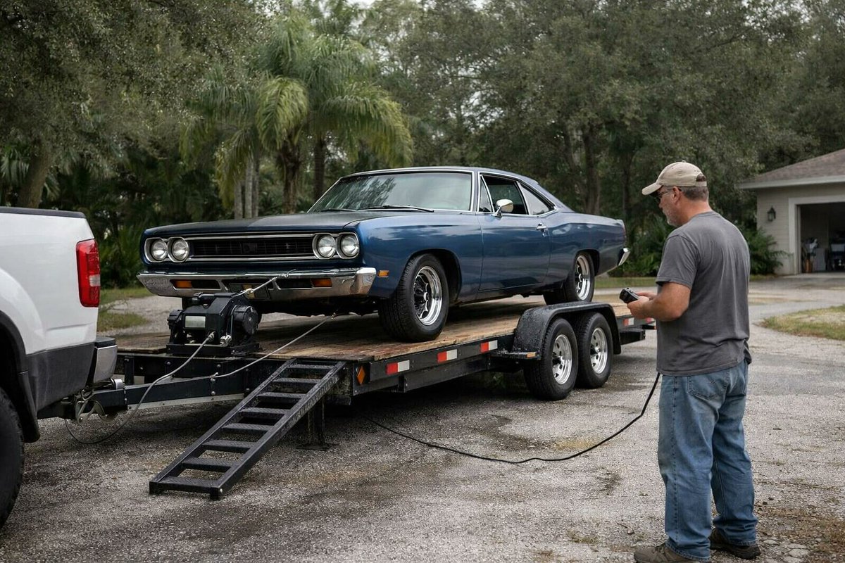 GrabATrailer's tweet image. Loading a car alone is usually a circus act. 🤡🎪

Our 20’ Car Hauler makes it a one-man job. The winch and remote make it easy so you don't have to bribe friends with pizza. 🍕🚫

#TrailerRental #CarHauler #OcalaFL #TrailerRentalsNearMe #SupportSmallBusiness