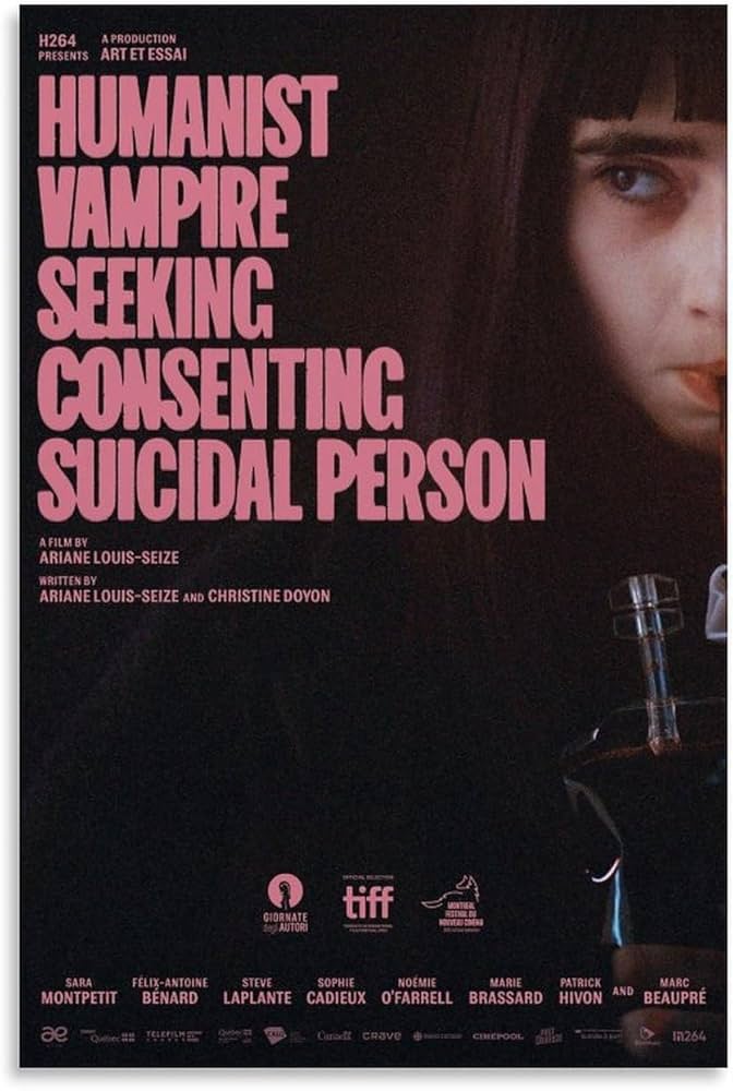 Tam bir Fransız kafası.. “Hümanist Vampir İntihara Meyilli Kişiyi Arıyor” Etik, ontoloji, özgürlük, rıza gibi birçok farklı konuya da alan açıyor. 
Öldürmek istemeyen bir vampir ve ölmek isteyen bir adamın imkansız hikayelerinin trajedisi.