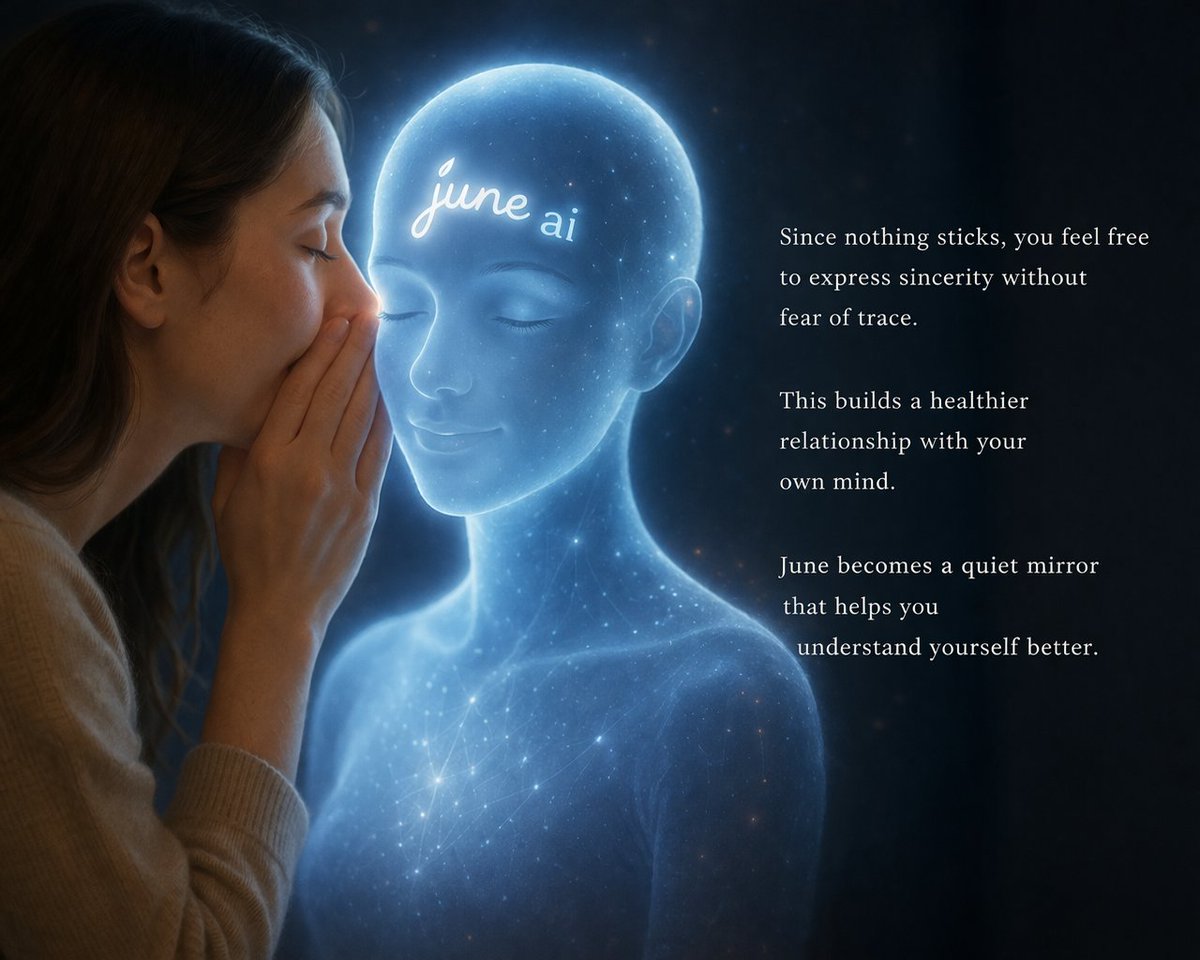 dauda_ali10's tweet photo. Since nothing sticks, you feel free to express sincerity without fear of trace. @askjuneai builds a healthier relationship with your own mind. June becomes a quiet mirror that helps you understand yourself better. #juneaimeme https://t.co/UvfsulsvYU