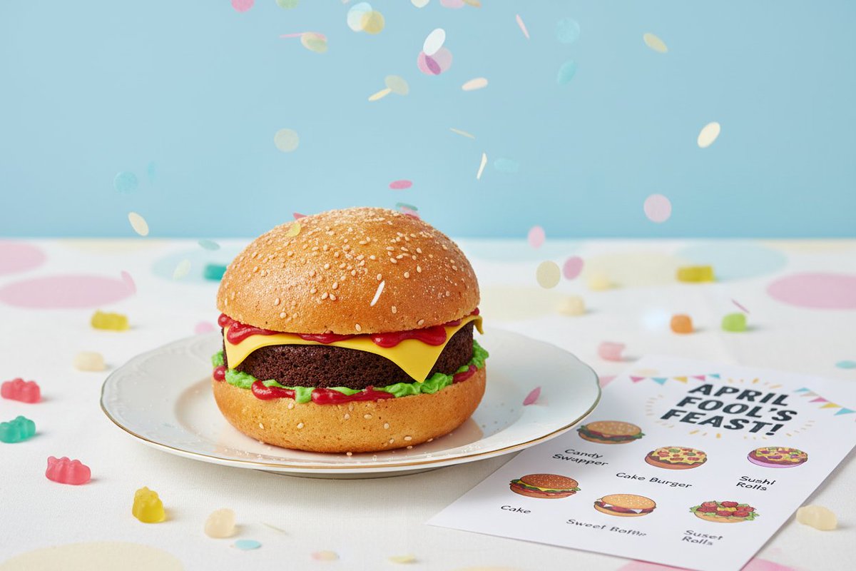 This April Fool's Day, we're pulling the ultimate trick — a show-stopping "burger" made entirely of coffee-infused cake, matcha "lettuce," and masala chai spice frosting. Why not make April 1st unforgettable?

Appreciate any comment or feedback. 🙏