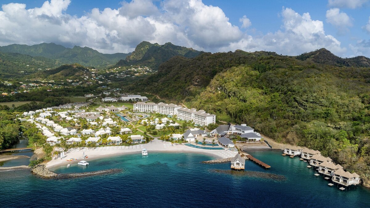 honeymoonscom's tweet photo. Escape to Sandals Saint Vincent, the adults-only, all-inclusive paradise nestled in a secluded cove with lush forests and overwater bungalows. Savor shared seasonal platters at Buccan, Sandals' first communal restaurant with an open kitchen. https://t.co/g26gWRcIsL https://t.co/DZFUCCK325