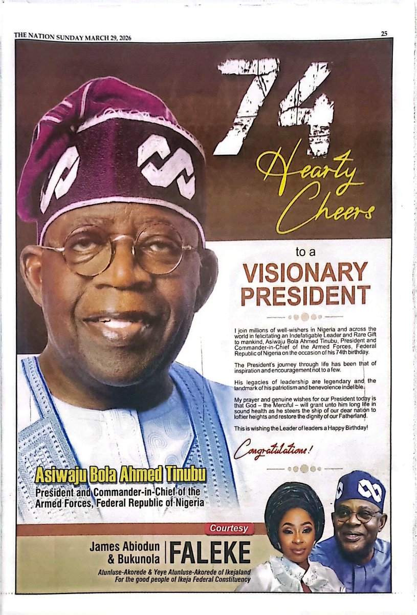 Rt. Hon. James Abiodun Faleke tweet media