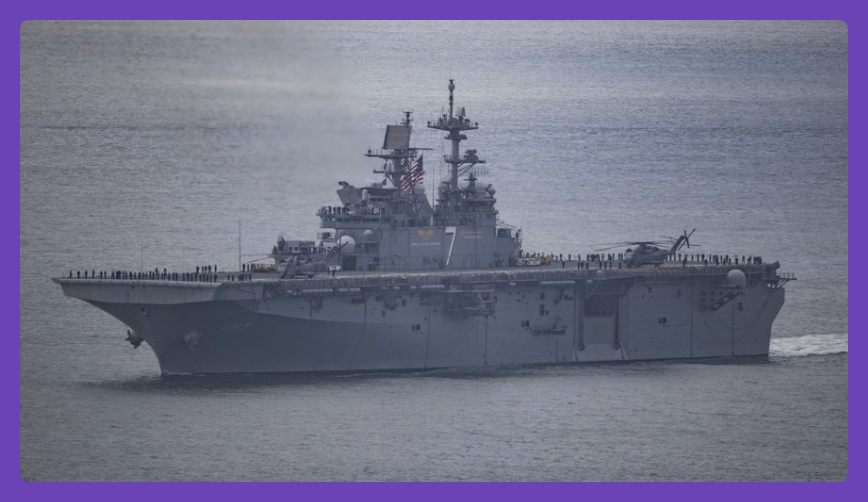 💥BREAKING: Die USS Tripoli ist mit 3.500 Seeleuten und Marinesoldaten an Bord im Nahen Osten eingetroffen. 

Dies geschieht inmitten von Berichten, wonach die USA sich auf eine mögliche Bodenoperation im Iran vorbereiten, wie CNN berichtet.