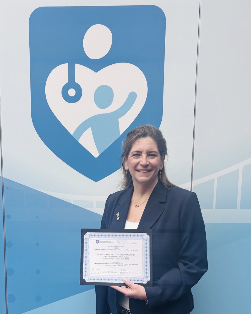 VUNursing's tweet photo. Congratulations to Dr. Michelle Kelly!
- Named Outstanding Researcher of the Year by @NAPNAP
- Recipient of the Leah Harrison Excellence in Clinical Writing Award for article co-authored with PhD students Jessica Strohm Farber and Tasha Martin Peters
#VillanovaNursing https://t.co/HvT3mVclrX