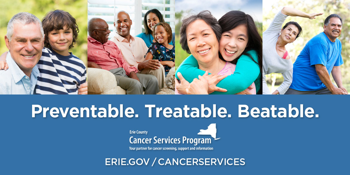 ErieCountyNY's tweet image. Cancer is preventable, treatable, &amp;amp; beatable. Erie County Cancer Services provides free breast, cervical, &amp;amp; colon cancer screenings &amp;amp; education to eligible un- &amp;amp; under-insured men &amp;amp; women. More info at: erie.gov/cancerservices

@ECDOH #cancer #beatcancer #cancertreatment