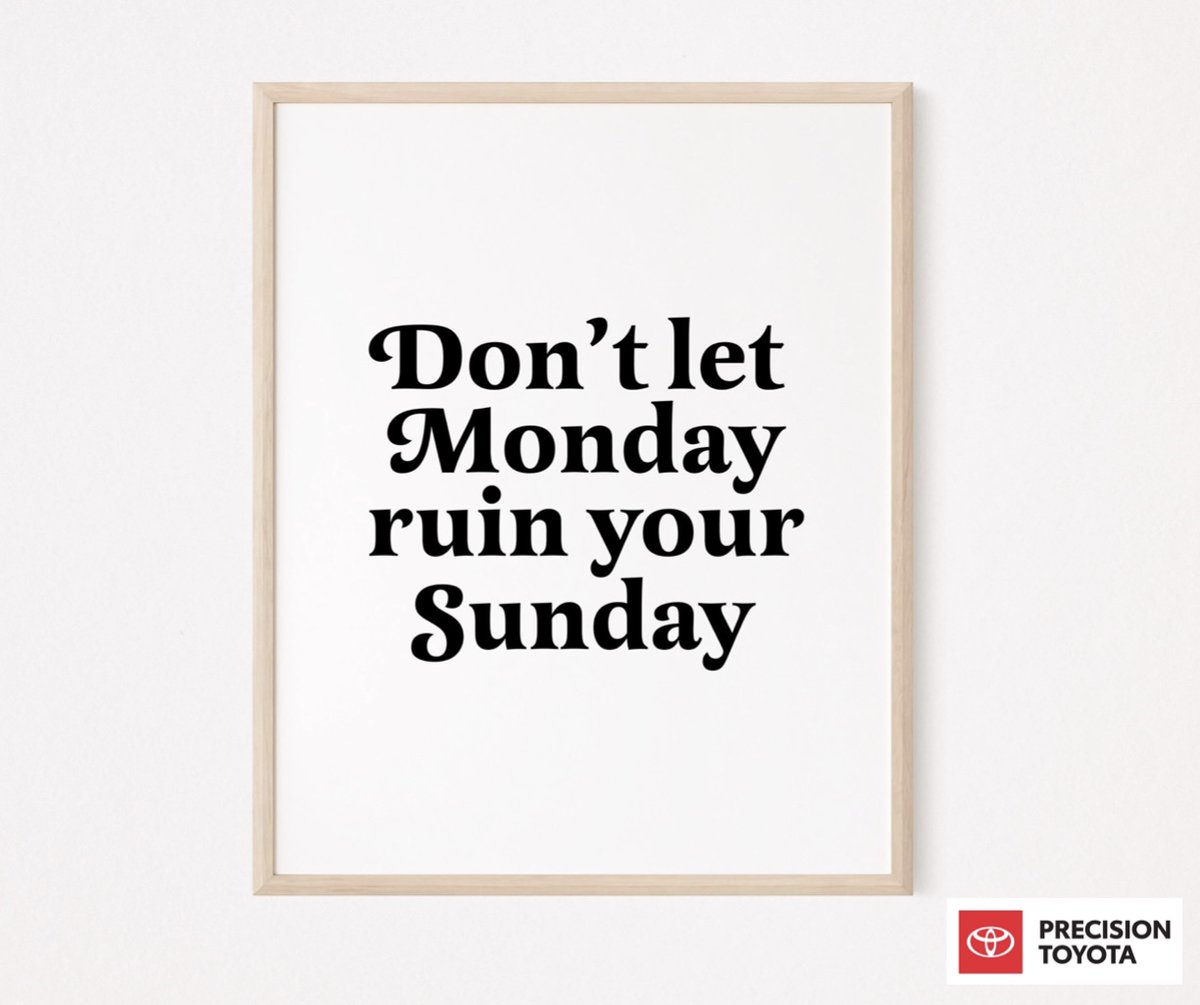 PrecisionToyBdn's tweet image. Kick back, relax, and soak up the good vibes today—tomorrow will take care of itself. We’ll be here ready to roll with you when the new week hits! 

📍 Precision Toyota | Brandon, MB
📞 204-725-0508
🌐 precisiontoyota.ca. 

#SundayMood #precisiontoyotabrandon #BrandonMB