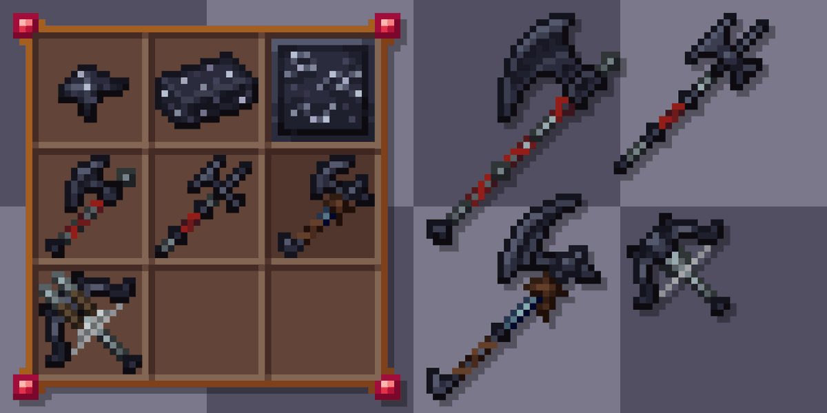 krisstrad's tweet photo. Some LoTR-related commission
#Minecraft #pixelart #LoTR #weapons #commission #commissionsopen #commissionopen https://t.co/9M5Fn9ObwN
