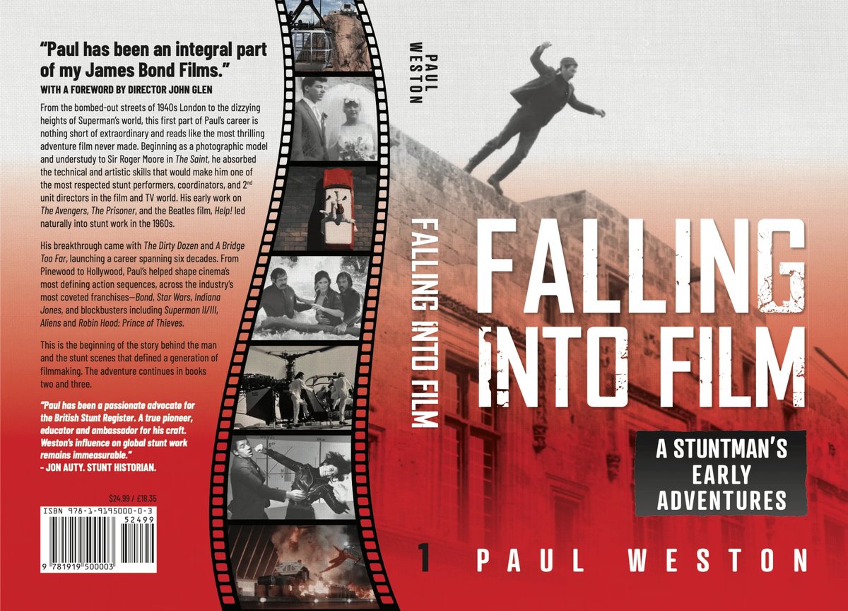 JamesBond007se's tweet photo. FSWL contributor Brian James Smith, our man in Scotland, reviews Falling Into Film: A Stuntman’s Early Adventures written by legendary British stuntman and stunt coordinator Paul Weston. "Weston’s memoir is filled with remarkable behind-the-scenes stories" https://t.co/vClOmeu0YK https://t.co/JV9I1yE3W7