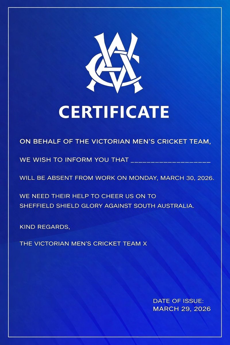 Victorian Cricket Team tweet media