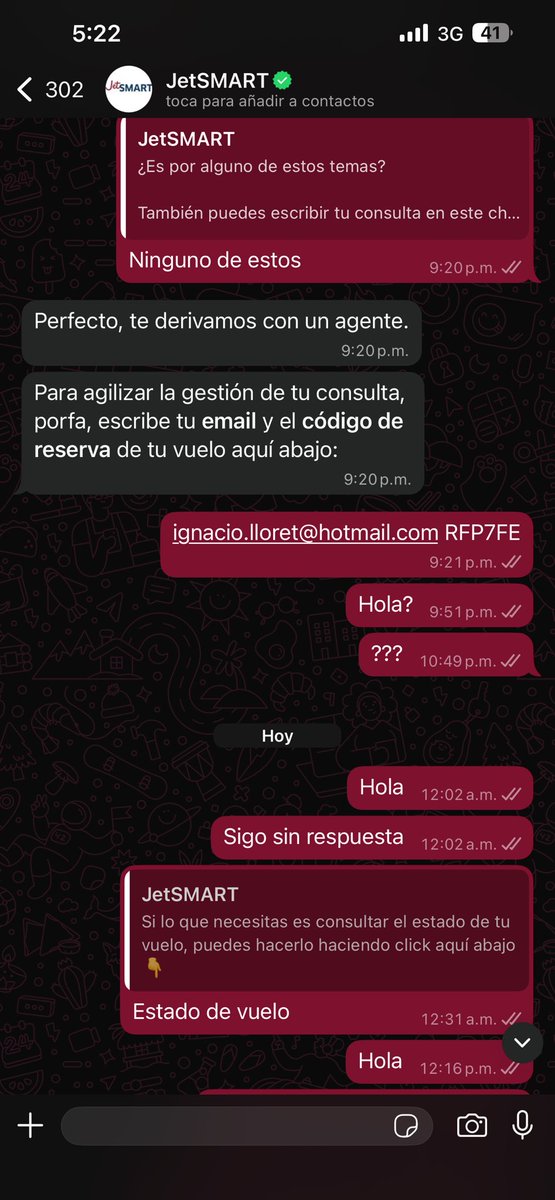 CandeSoto3's tweet photo. @VuelaJetSMART No contestan por ningún medio, y por teléfono menos. https://t.co/crpc5FDdss