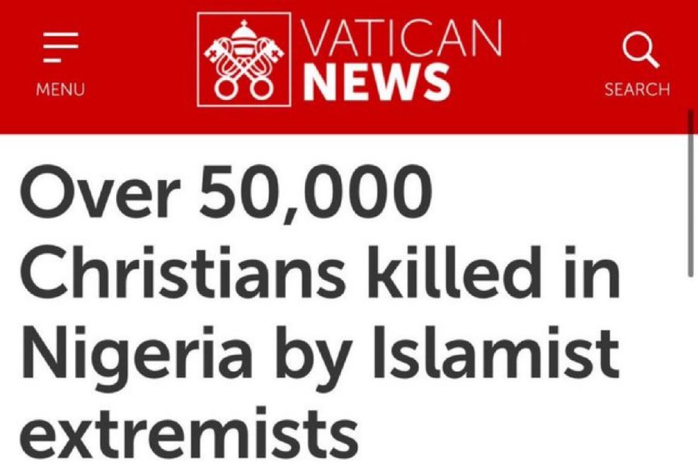 Sarahsa09309757's tweet photo. Où est l’indignation face aux dizaines de milliers de chrétiens massacrés au Nigeria ? https://t.co/e8hZgj7gZW