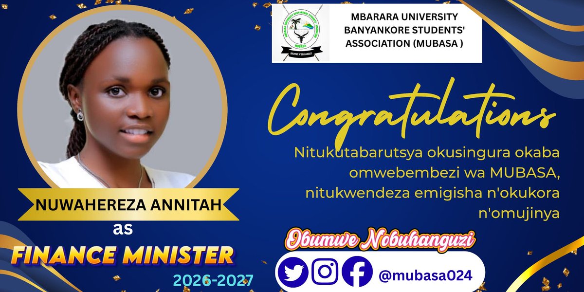 Mbarara Univ Banyankore Students' Assoc , MUBASA tweet media