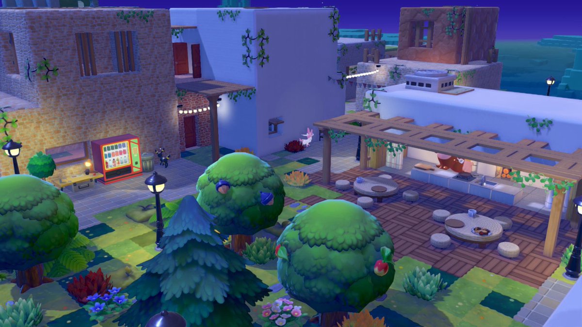 nehcaaz's tweet photo. My little #PokémonPokopia town is going well 🥰 https://t.co/mk0qZHEjkc