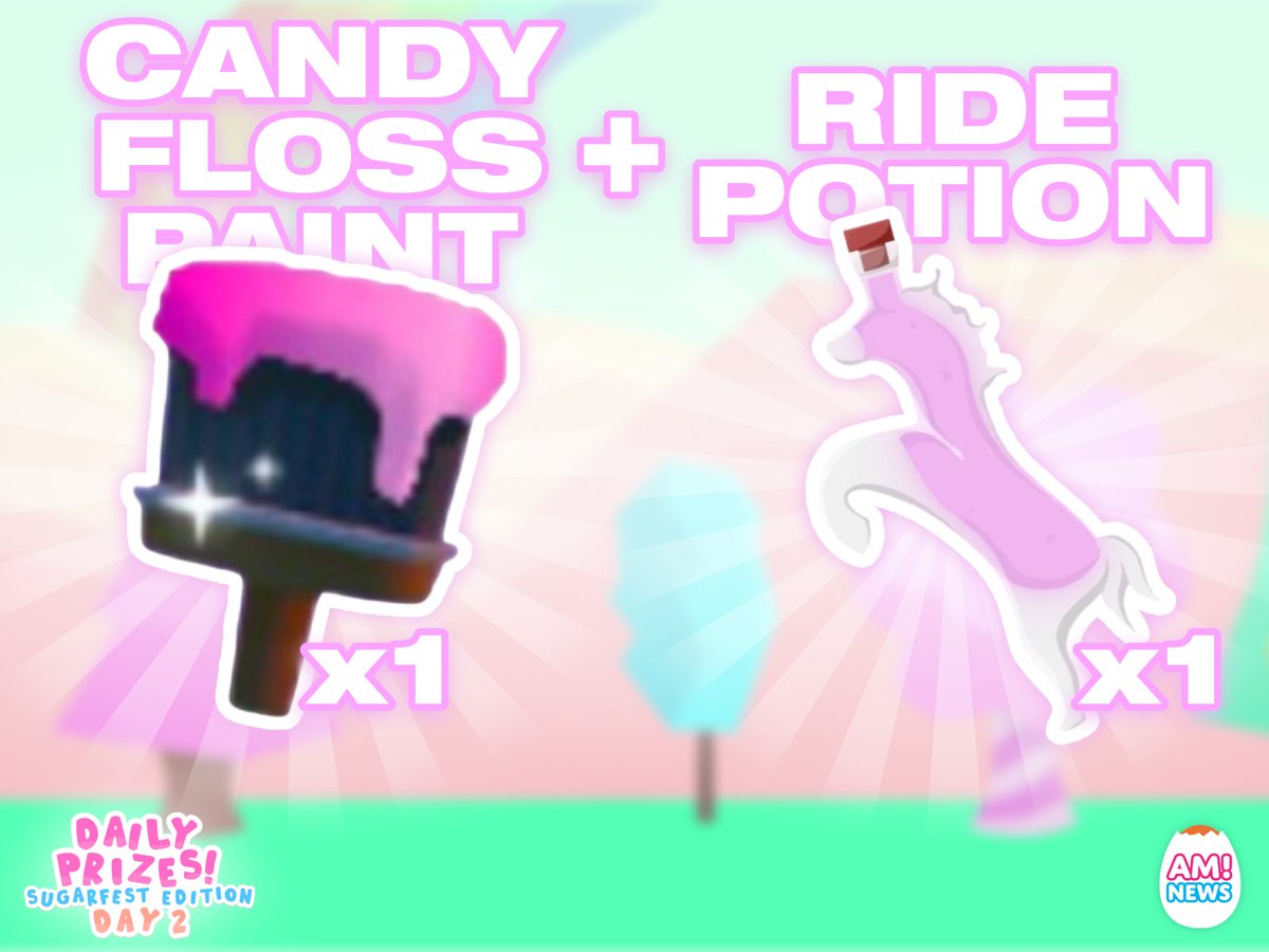Daily Prizes: Sugarfest Edition DAY 2!

One winner will receive a Candyfloss Mega Paint AND a Ride Potion!
To enter, you must:
- Follow me
- Like + repost
- Comment “Done” + tag friends

This giveaway will end on April 8, 2026.