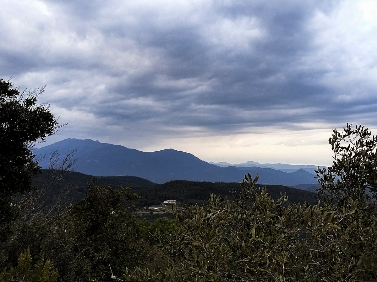 MeteoAdM's tweet image. #Bonvespre des de la part alta d'#ArenysdeMunt Acabem un #Capdesetmana que ha vingut marcat pel pas d'un #frontfred, així es veia ahir a la #tarda com s'anava ☁️ intuïnt-se algunes febles i disperses ☔ des de dalt del turó de Montalt 👇