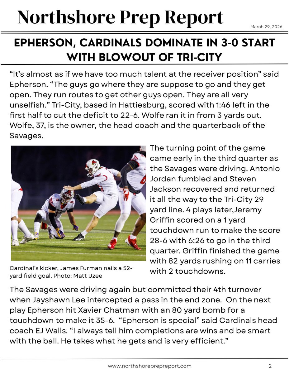 Northshore Prep Report tweet media