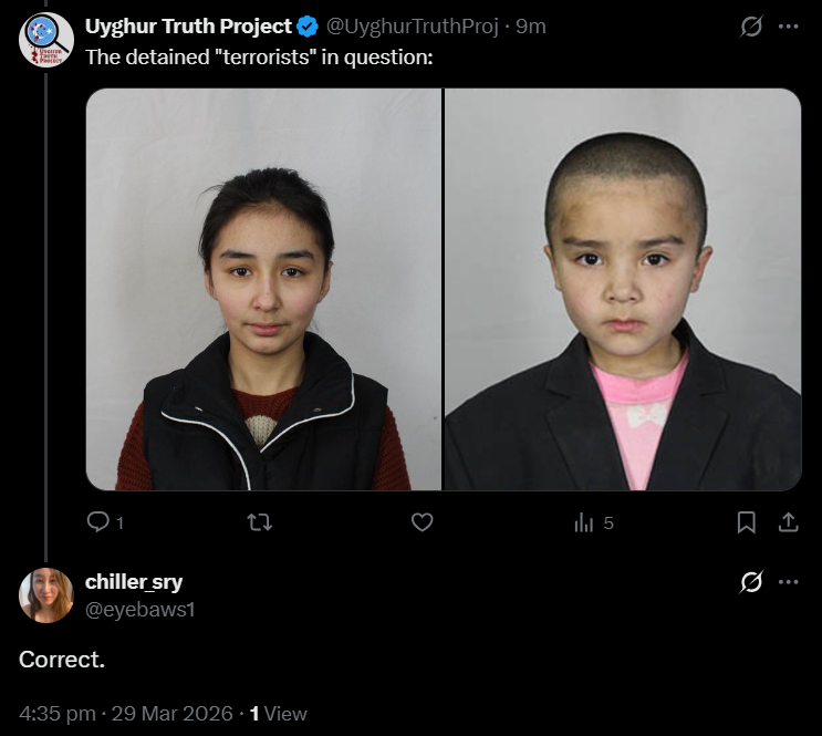 Uyghur Truth Project tweet media