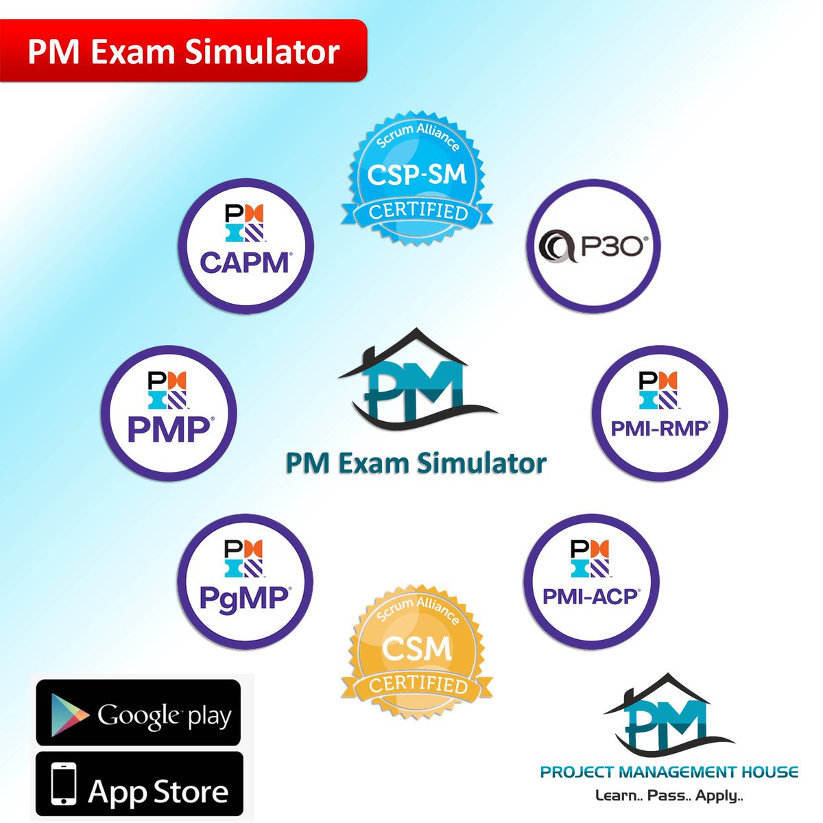 ProjMngmtHouse's tweet image. All project management #certifications exams in 1 app PM Exam Simulator
PMP English/Arabic
CAPM
PMI-RMP
PMI-ACP
CSM
PSM1
SAFe LPM
SAFe Agilist
Questions per Domain
Mock Exams
Justification for Each Answer
50 Free Q
Available on web &amp;amp;play store
bit.ly/3Uj6RYf
#PMP #CAPM