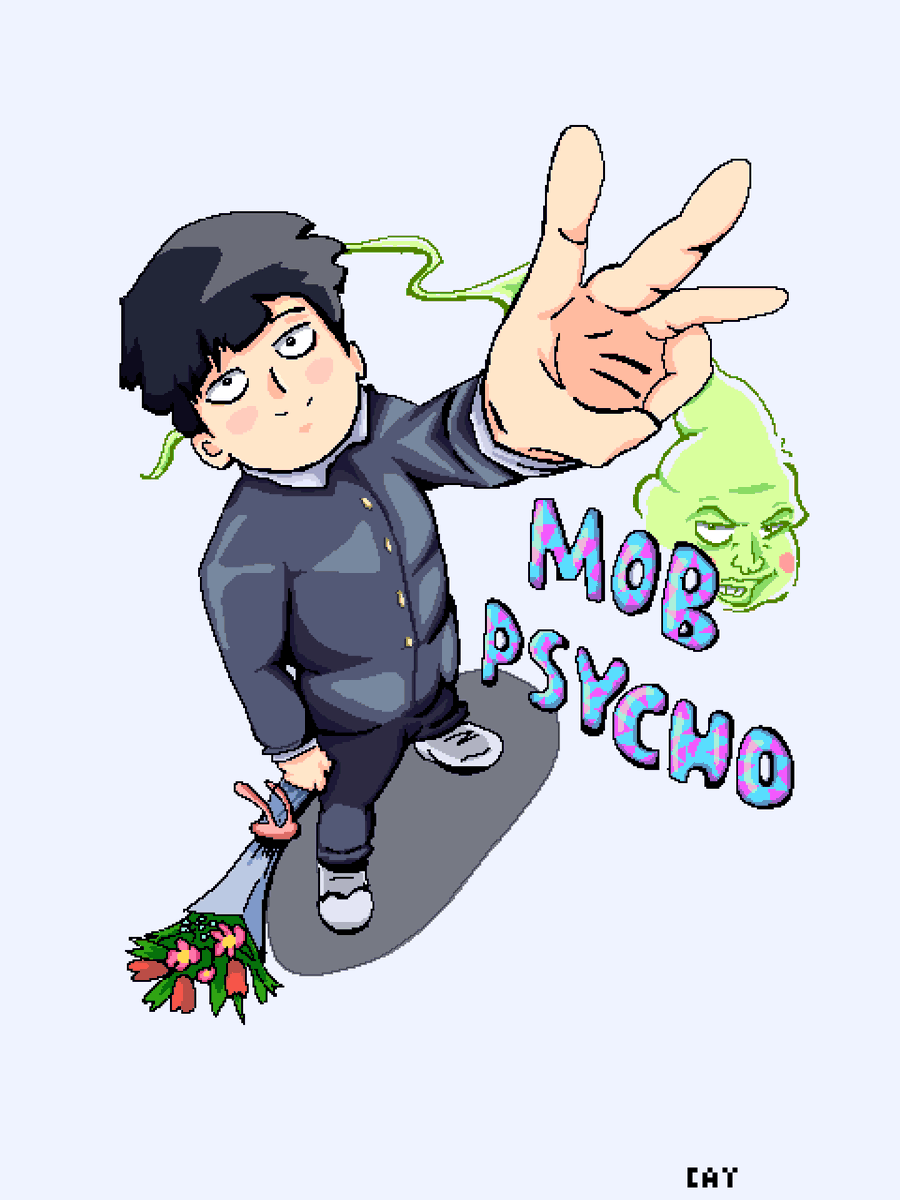Caymero's tweet photo. Te amo mob 
#pixelart #Pixelartist #Mobpsycho100 #artist #anime #art https://t.co/Von1NoK3Sb