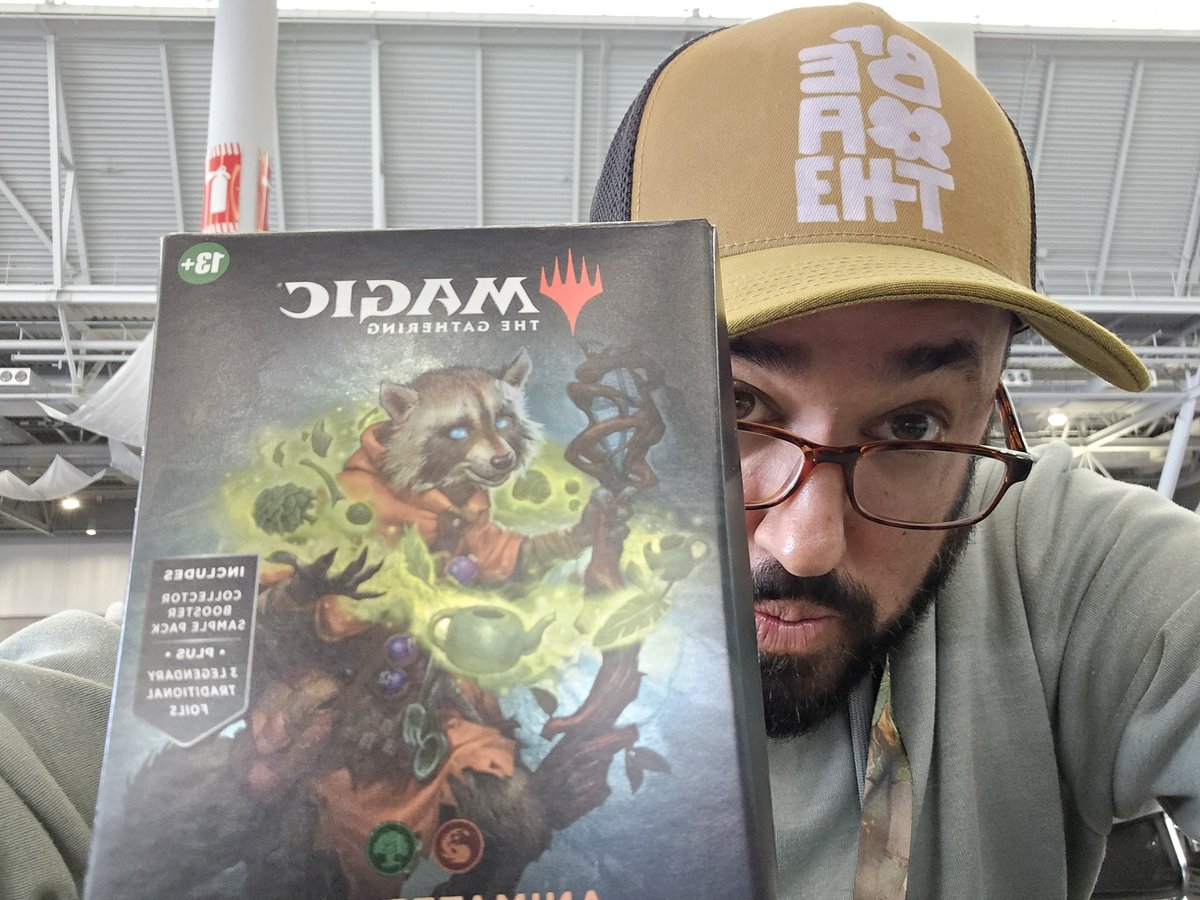 Thanks to #PaxEast Fever and rivers of friendship from the <a href="/voodooranger/">Voodoo Ranger</a> crew, I bought my first Magic: The Gathering cards in about 30 years 👀.

It just felt right, especially the RACCOON COMMANDER SET 😂. I mean come on!