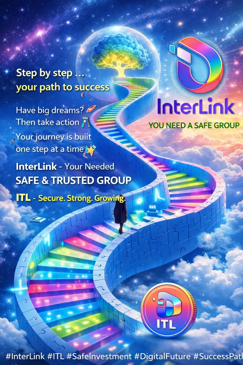 SudhaVasupalli's tweet photo. Dream big, act boldly 🌠
InterLink, ITLG, and ITL guide your steps 🚀
Secure. Strong. Growing.
#InterLink #ITLG #ITL #SafeInvestment #DigitalFuture #SuccessPath https://t.co/fTFDXn43XE