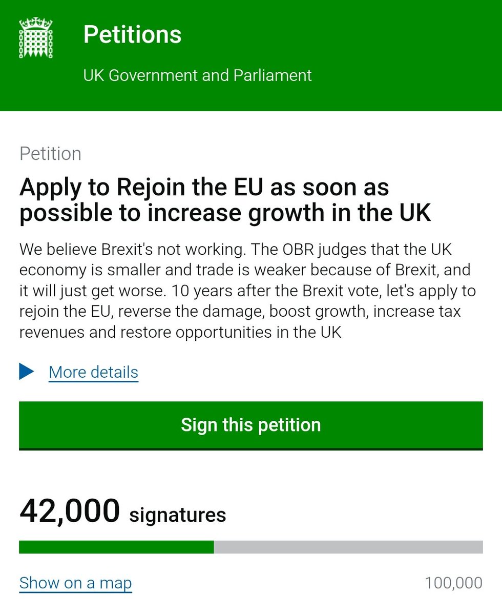 Rejoin the EU petitions #FBPE 🇪🇺🇬🇧🌍 #RejoinEU tweet media