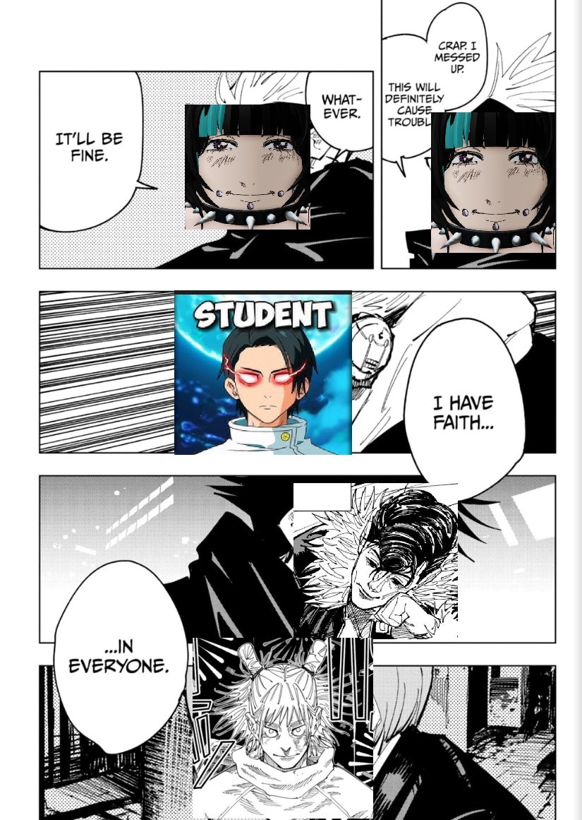 Total of days in the Larp Game: 6
Total of hit tweets: 40+
Points: 230
Likes: 25k+
Colony: Tokyo n.1

ELON MUSK HAS SEALED ME, MY LARPS SUCK AND I CAN'T GET MOREE THAN 100 VIEW PER TWEET, now phase 2 starts and I'm sealed, I gotta believe in the Team 0 survivors
#jjklarpgame