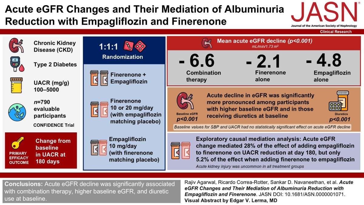 edgarvlermamd's tweet photo. Acute eGFR Changes and Their Mediation of Albuminuria Reduction with Empagliflozin and Finerenone ca. 2026 from @asnpublications @AgarwalRajivMD @HeerspinkHiddo @mvaduganathan @P_Rossing @sankarnava 
#ISNWCN 🇯🇵 #WCN26 🇯🇵 #WCN2026 🇯🇵
#Nephpearls 

👉 https://t.co/kwpCV6e1N7 https://t.co/HhNs74XlWK