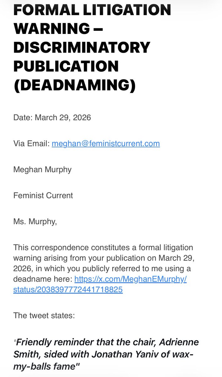 Meghan Murphy tweet media