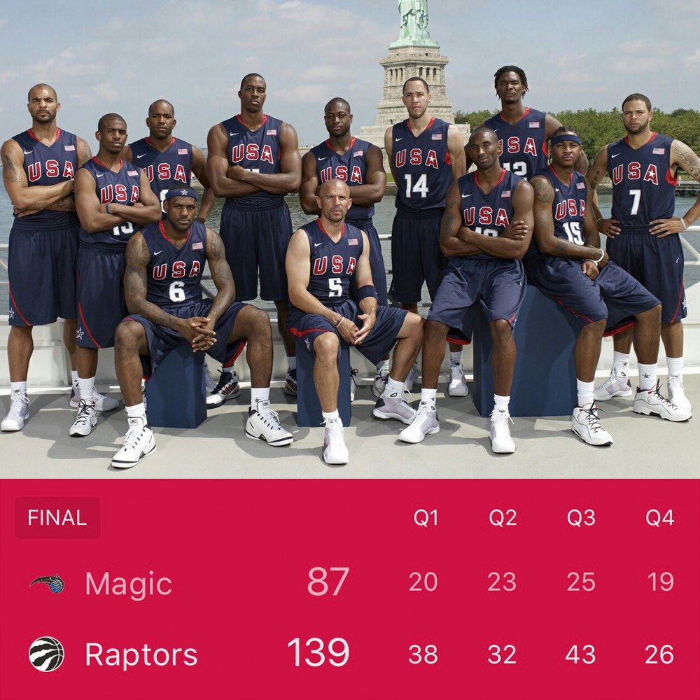 No one:
Absolutely nobody:
The Raptors on a random Sunday: