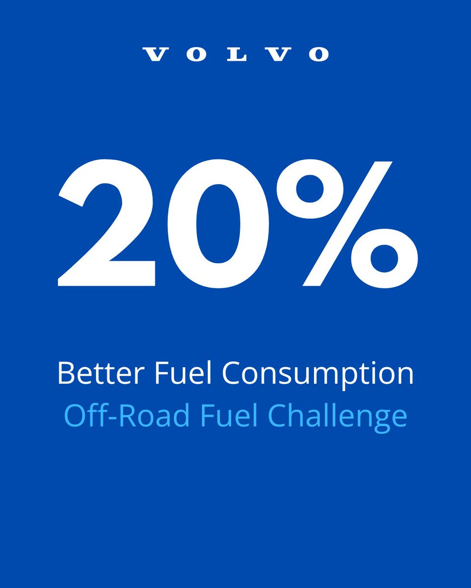 VolvoTrucksSEA's tweet photo. In tough off-road operations, fuel numbers tell the truth. In our latest Driver Challenge, the winning Volvo driver achieved up to 20% better fuel consumption. Real terrain, real loads, real savings. That’s engineered efficiency at work. #VolvoTrucks https://t.co/eGTDlozutm