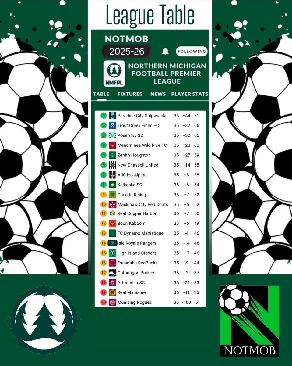 Northern Michigan Faux Football Leagues tweet media