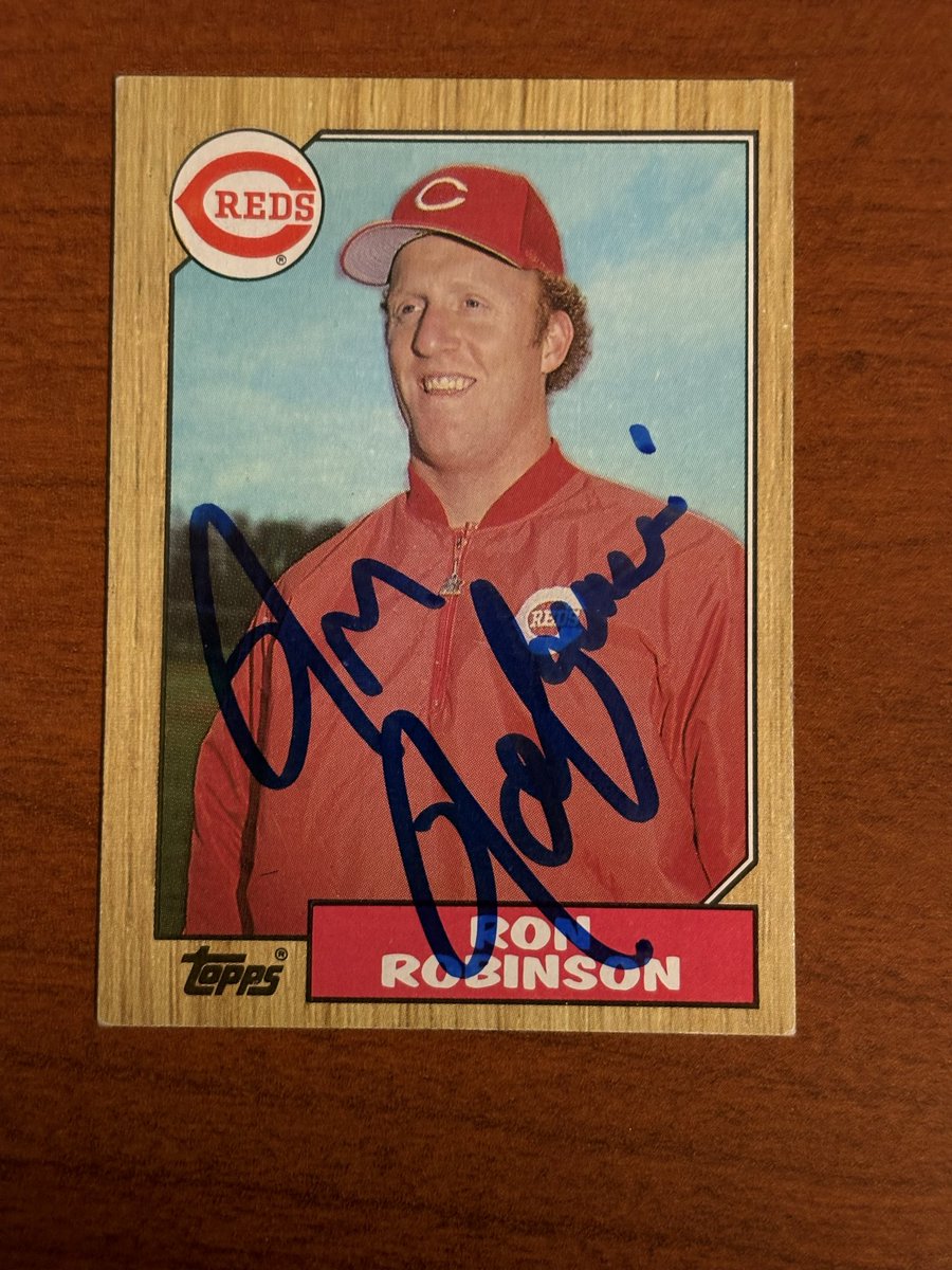 mjs80377's tweet image. Thanks to former @Reds Pitcher Ron Robinson for signing my @Topps card #BaseballCard #TTMAutograph #TTMSuccess #Autograph #Hobby #Collect #TTM #Topps #ATOBTTR
