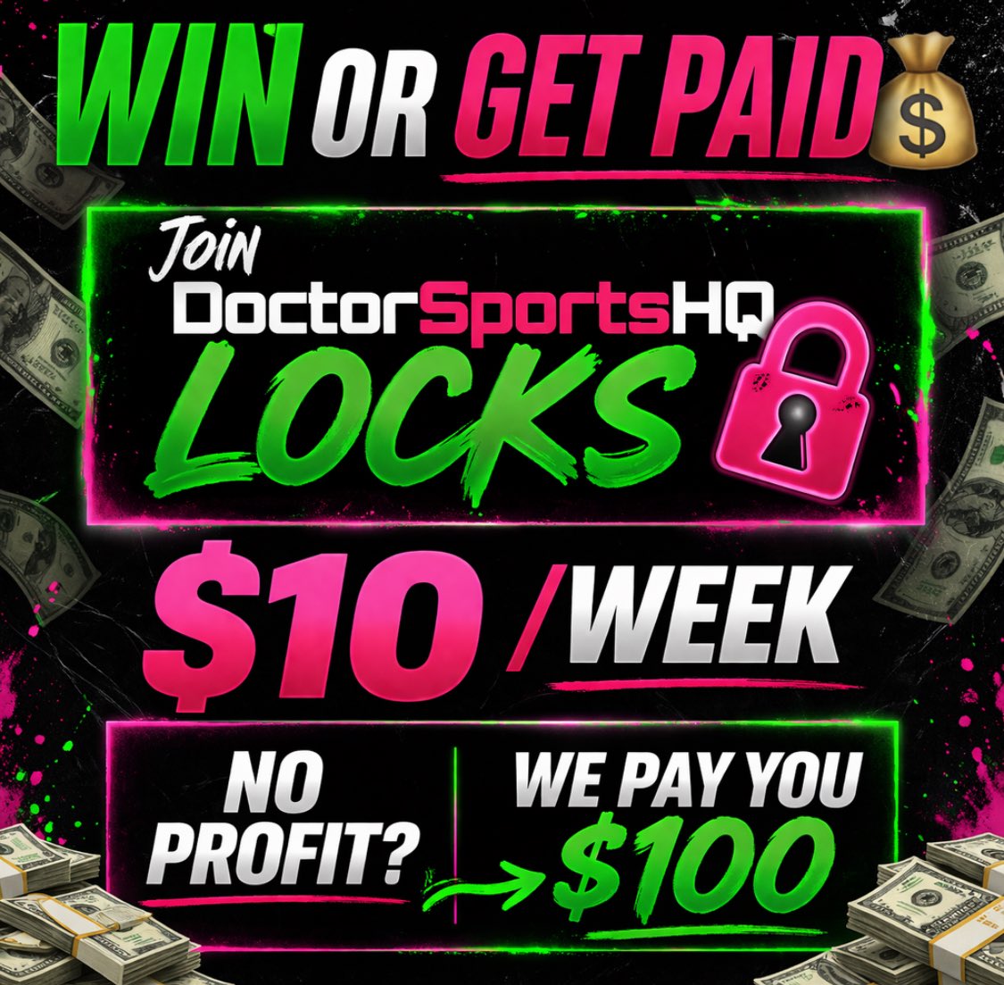 DoctorsportsHQ's tweet photo. Join DoctorSportsHQ VIP for just $10/week
If you don’t profit…
we’ll send you $100
No risk. All value.
Let’s EAT 💰
#NBA #NHL #NCABB
#GamblingX
———————-
https://t.co/9x7pe1o5Vr https://t.co/DnIF6pzfAA
