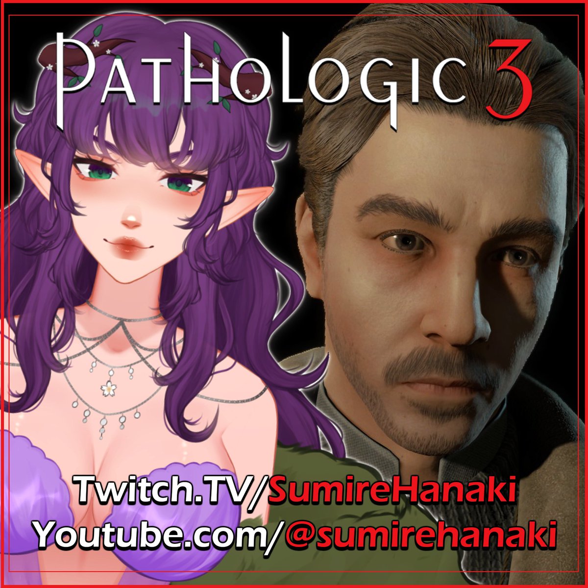 SumireHanaki's tweet image. 💜🌿!!! NEXT STREAM !!!🌿💜

📅 - Thursday, April 2nd
🕒 - 3PM PST

It's day 8 &amp;amp; 9 of Pathologic 3! Let's save this guy from himself.....

#vtuber #twitchgaming