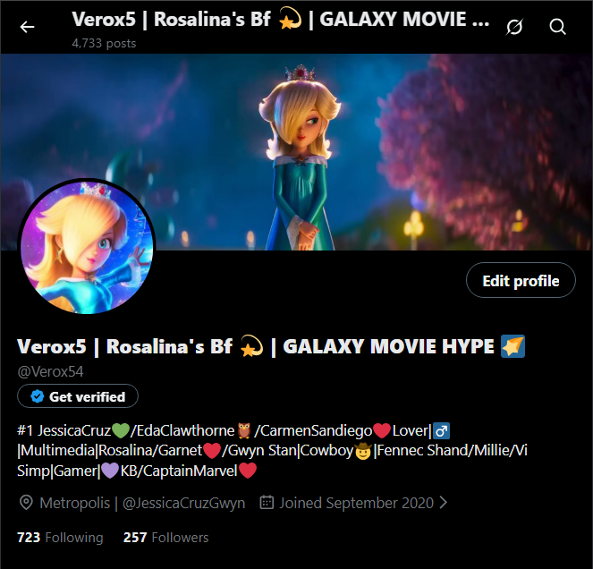 Verox5 | Rosalina's Bf 💫 | GALAXY MOVIE HYPE 🌠 tweet media