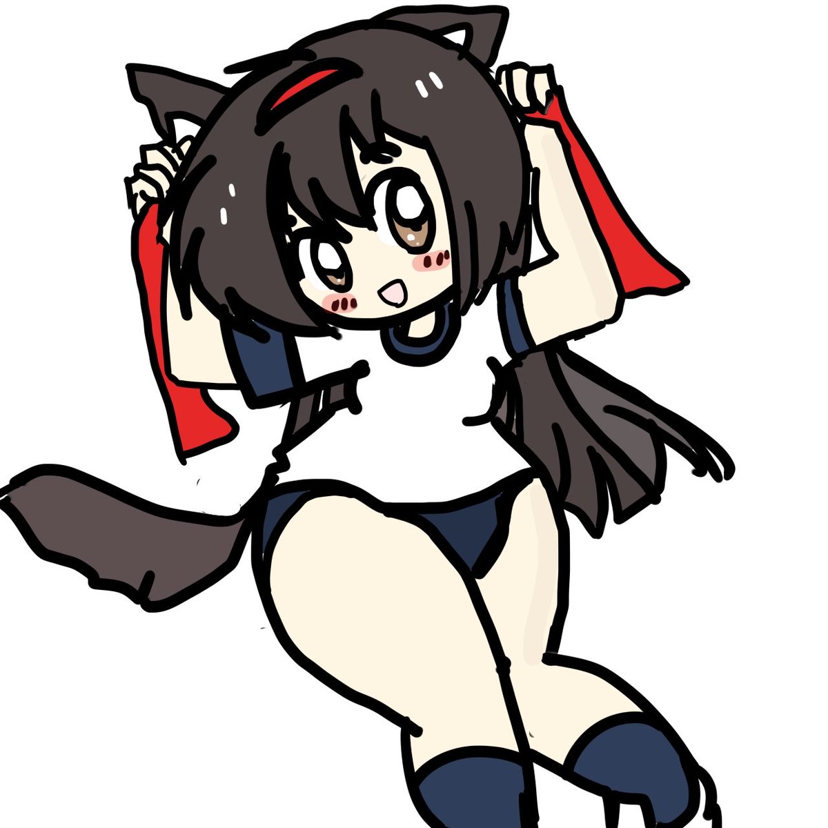 「おはようございますにゃー」|塩粥のイラスト