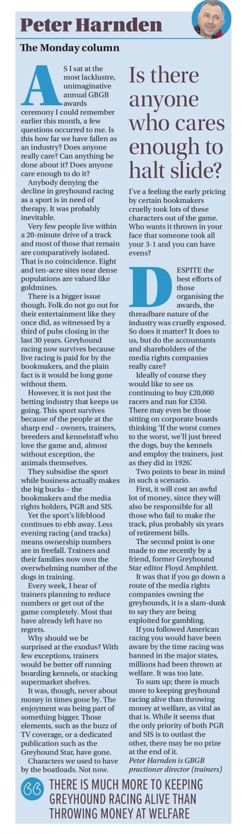 THE MONDAY COLUMN
IN THE RACING POST
30-3-26

By Mr Pater Harnden.