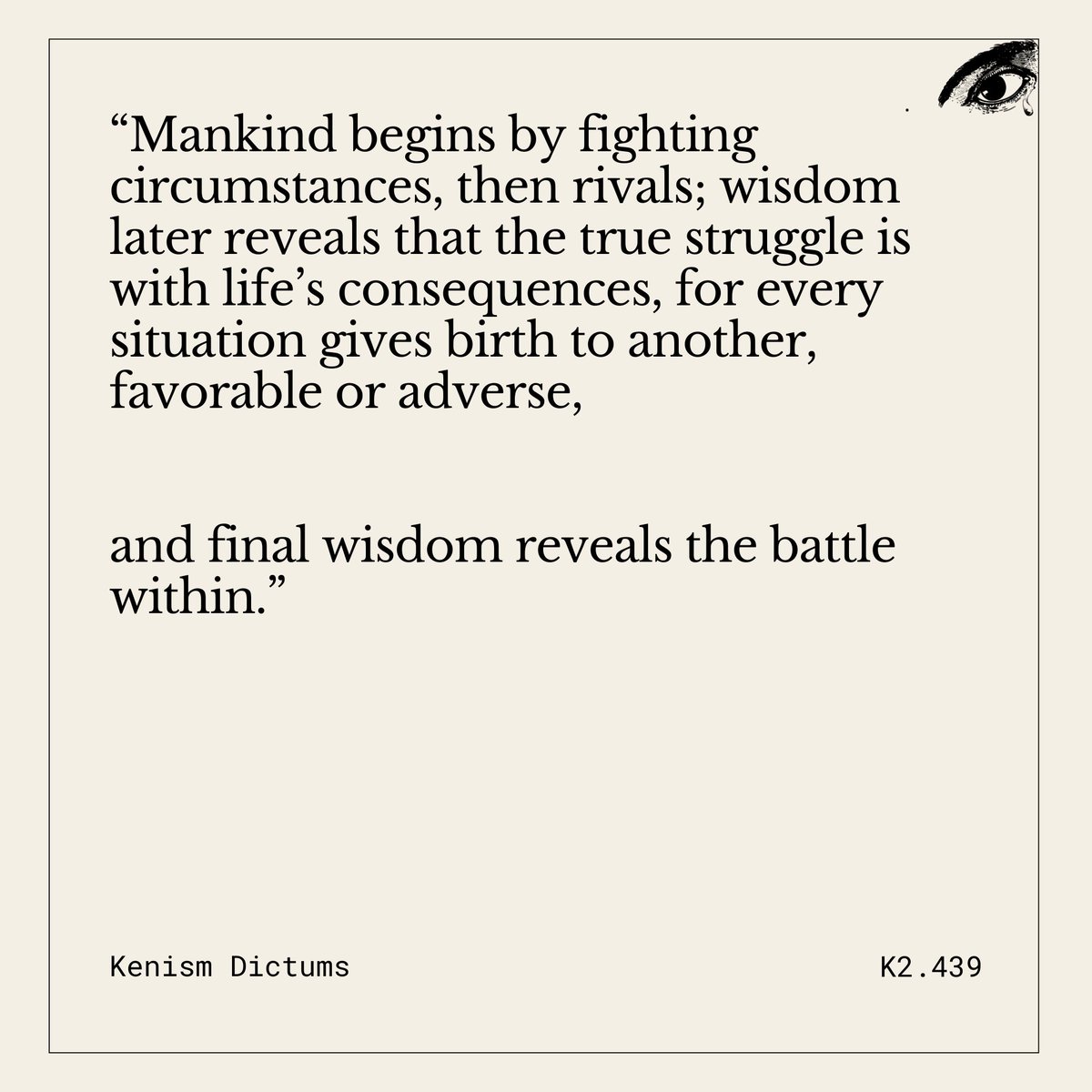 Most people spend years fighting the wrong enemy.
First the wall, then the rival beside it, while the deeper law keeps moving underneath.

I believe one of the hardest discoveries in life is that conflict keeps changing its face. In the beginning, the struggle looks external. A