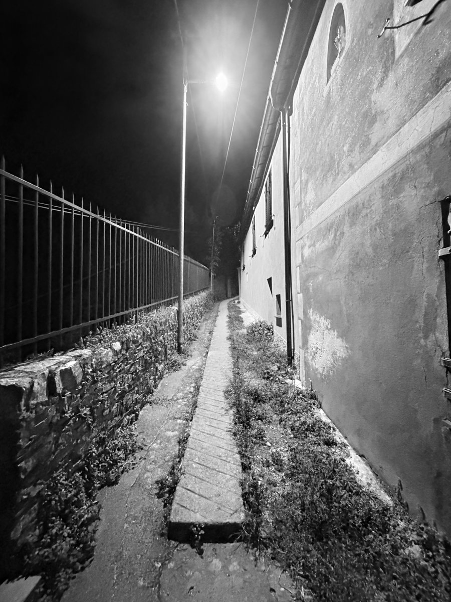 Alonein43672278's tweet image. #photography #blackandwhite #walk #streetlamp #walls #night