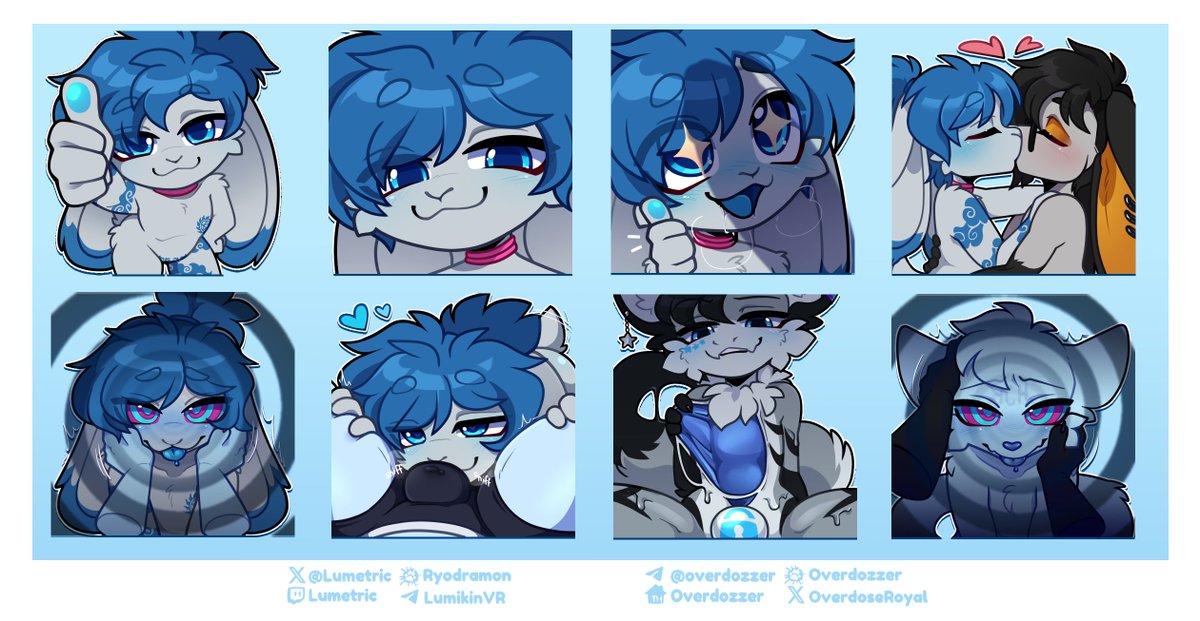 OverdoseRoyal's tweet photo. more stickers for @LumikinVR  💦

#furry #comission #stickers https://t.co/Rw4QGjQTOK