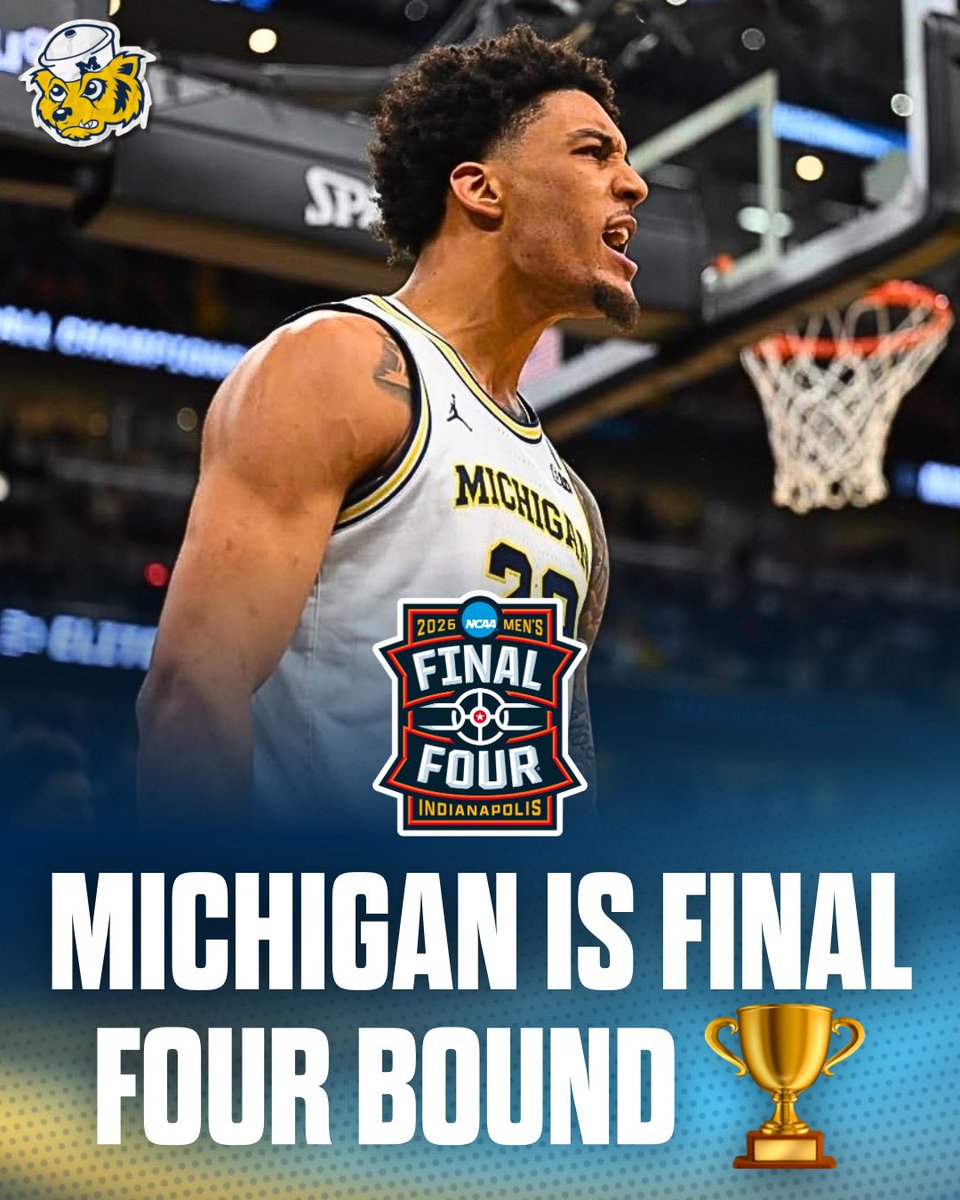 Michigan’s 95-62 win over Tennessee was part of a March Madness record. 📊🏀

This tournament now has 21 games decided by 20+ points, the most in the modern era.

Michigan didn’t sneak into the Final Four.
They kicked the door down. 🔥〽️

#GoBlue #FinalFour